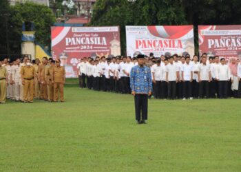 Kabag SDM Polres Kuansing Hadiri Upacara Hari Lahir Pancasila Tahun 2024