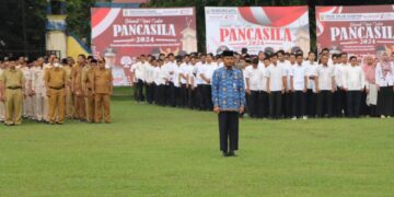 Kabag SDM Polres Kuansing Hadiri Upacara Hari Lahir Pancasila Tahun 2024