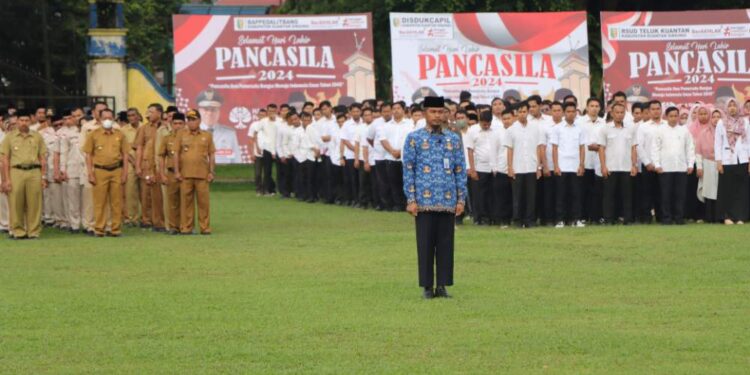 Kabag SDM Polres Kuansing Hadiri Upacara Hari Lahir Pancasila Tahun 2024