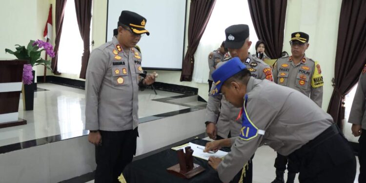 Kapolres Bener Meriah Pimpin Apel Penyambutan Siswa Latihan Kerja SPN Gelombang I Tahun 2024 