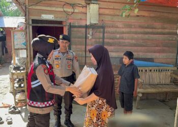Raih Berkah Qurban, Ditsamapta Polda Aceh Gelar Kegiatan Bagi Sembako