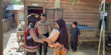 Raih Berkah Qurban, Ditsamapta Polda Aceh Gelar Kegiatan Bagi Sembako