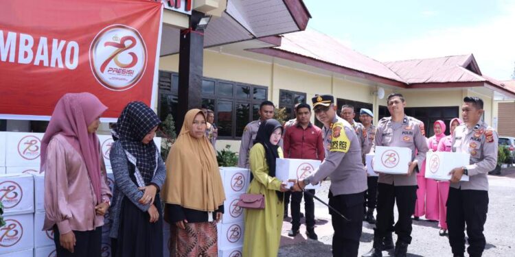 Serentak Se- Indonesia, Polres Bener Meriah Gelar Bakti Sosial dan Bantuan Sosial HUT Bhayangkara Ke – 78