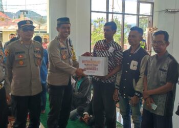HUT Bayangkara Ke 78, Polres Aceh Tengah Membagikan Sembako, Beasiswa Dan Rumah Layak Huni