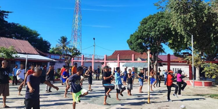 Jaga Imunitas Tubuh, Rutan Sigli Gelar Senam Sehat Rutin Untuk Warga Binaan