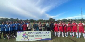 Pj Bupati Aceh Singkil Azmi Buka Turnamen Sepak Bola Camat Cup Kuala Baru