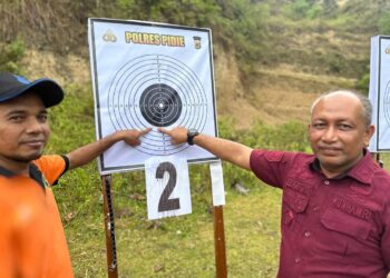 Rutan Sigli Mengikuti Lomba Menembak Eksekutif Memeriahkan Hari Bhayangkara Ke-78