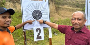 Rutan Sigli Mengikuti Lomba Menembak Eksekutif Memeriahkan Hari Bhayangkara Ke-78