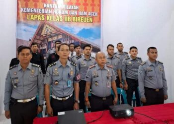 Lapas Bireuen Ikuti Kegiatan Penguatan Teknis Pemasyarakatan Bidang Pengamanan