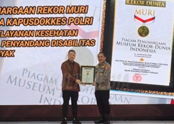 Kegiatan Bakti Kesehatan HUT Bhayangkara Ke 78, Raih Penghargaan MURI