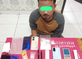 Satresnarkoba Polres Siak Amankan Dua Orang Pria Diduga Penyalahgunaan Sabu