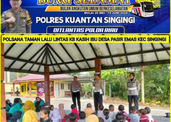 Satlantas Polres Kuansing Unit Kamsel Adakan Giat Polsanak Di Taman Lalu Lintas