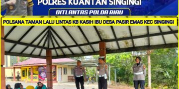 Satlantas Polres Kuansing Unit Kamsel Adakan Giat Polsanak Di Taman Lalu Lintas