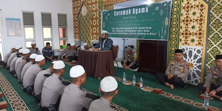 Polres Kuansing Gelar Ceramah Agama Menyambut Hari Raya Idul Adha 1445 H/2024 M