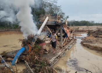 Polsek Benai Melakukan Penindakan Dan Penertiban Tambang Emas Ilegal Di Dua Desa