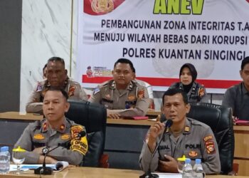 Polres Kuansing Gelar Anev Pembangunan Zona Integritas Menuju WBK/WBBM Tahun 2024