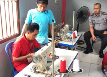 Wujudkan Lapas Produktif, Lapas Banyuasin Beri Pelatihan Kepada WBP
