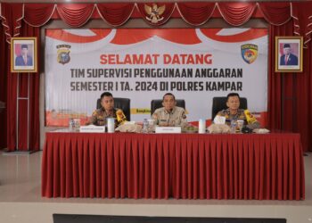 Supervisi Penggunaan Anggaran Semester 1 T.A 2024 Oleh Ro Rena Polda Riau Di Polres Kampar