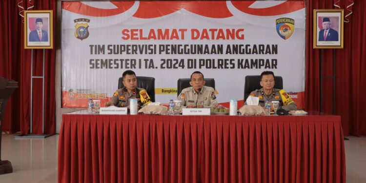 Supervisi Penggunaan Anggaran Semester 1 T.A 2024 Oleh Ro Rena Polda Riau Di Polres Kampar