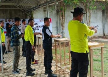 Polres Banyuasin Adakan Lomba Menembak Dalam Rangka HUT Bhayangkara Ke-78