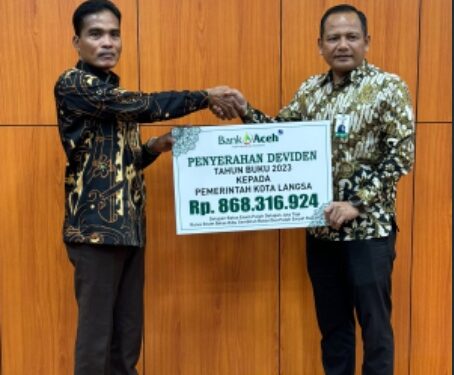 Penyerahan Deviden Tahun 2023 Kepada Pemerintah Kota Langsa