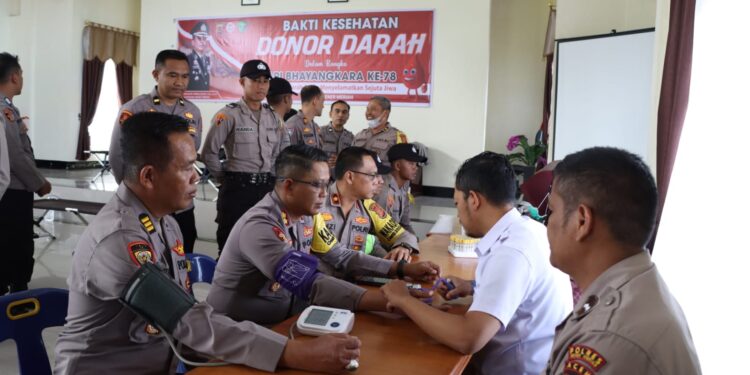 Sambut Hari Bhayangkara ke-78, Polres Bener Meriah Gelar Bakti Kesehatan