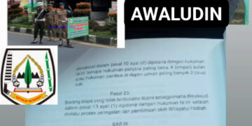 Satpol PP- WH Aceh Tenggaara Melaksanakan Razia Himbauan Berbusana Muslim
