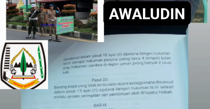 Satpol PP- WH Aceh Tenggaara Melaksanakan Razia Himbauan Berbusana Muslim