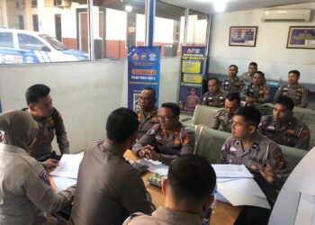 Supervisi Bintek Fungsi Lantas oleh Ditlantas Polda Riau di Polres Kuansing Berjalan Lancar