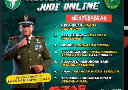 Dandim 0104/Aceh Timur Tekankan Penegakan Hukum Terhadap Judi Online Di Wilayah Binaan