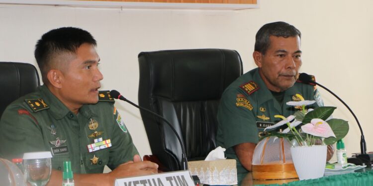 Kodim 0104/Atim Terima Kunjungan Tim Wasgiat Bidpers Kodam IM Semester-1 TA 2024