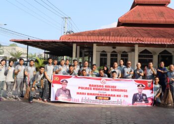 Sambut Hari Bhayangkara Ke-78, Polres Kuansing Gelar Bakti Sosial Religi