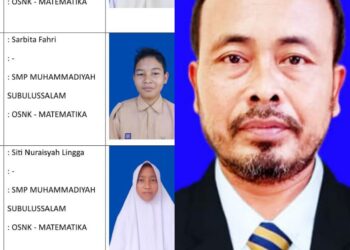SMP Muhammadiyah Subulussalam Raih Kemenangan Lomba OSN Tingkat Kota