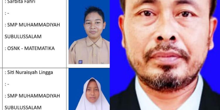 SMP Muhammadiyah Subulussalam Raih Kemenangan Lomba OSN Tingkat Kota