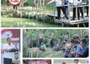 Semangat Bhayangkara Ke-78, Kapolres Siak Asep Sujarwadi Buka Lomba Mancing