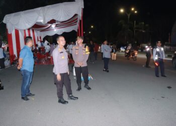 Kapolres Kampar Pimpin Apel Pengamanan Malam Takbiran Hari Raya Idul Adha