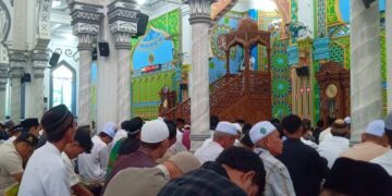 Shalat Ied Di Mesjid Besar Bujang Salim Dewantara Aceh Utara “Keteladanan Nabi Ibrahim AS Dalam Berqurban”