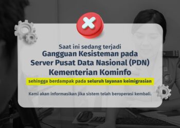 Server PDN Gangguan, Imigrasi Tetap Layani Perlintasan Dan Permohonan Paspor