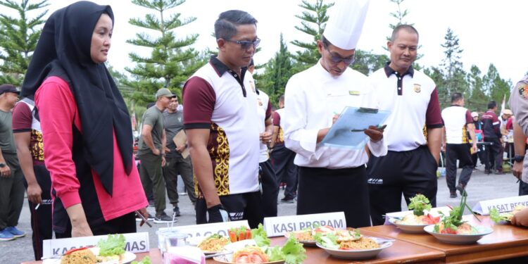 Semarak HUT Bhayangkara Ke 78, Lomba Memasak TNI-Polri Di Polres Bener Meriah 