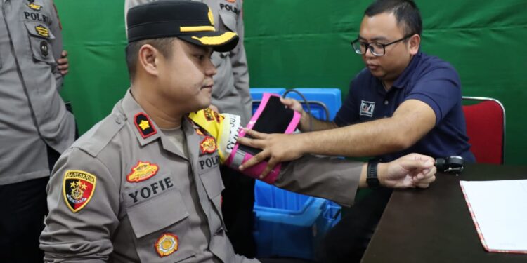 Sambut Hari Bhayangkara 78, Polres Aceh Tengah Gelar Bakti Kesehatan Donor Darah
