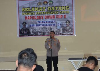 Meriahkan HUT Bhayangkara ke-78, Kapolres Gowa Resmi Buka Pertandingan Catur