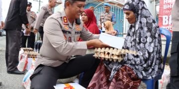 Lagi, Polres Aceh Tengah Berikan Sembako Kepada Warga Berawang Menyambut HUT Bhayangkara Ke 78