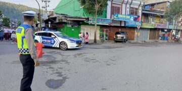 Satlantas Polres Aceh Tengah Melaksanakan Rekayasa Lalu Lintas Pada Jalan Santai