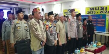 Do’a Bersama Lintas Agama HUT Bhayangkara Ke- 78 Polres Banyuasin Melalui Zoom Meeting 