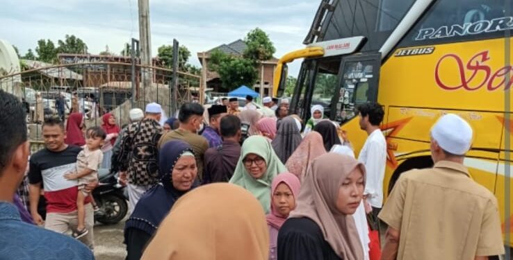 Kloter 7 Calon Jemaah Haji Kabupaten Aceh Utara Berangkat Menuju Embarkasi Banda Aceh