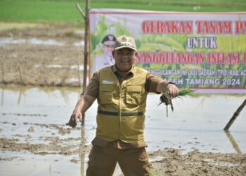INTERVENSI INFLASI DAERAH, PJ. BUPATI ASRA BUKA GERTAM PADI MT GADU 2024