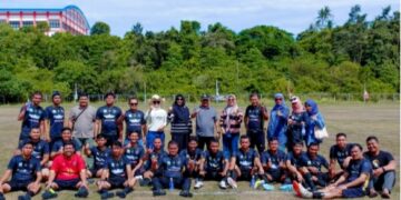 DUKUNG ATAM FC DI LIGA PAMONG IKAPTK ACEH 2024, PJ. BUPATI ASRA BERI SEMANGAT LANGSUNG DARI PINGGIR LAPANGAN