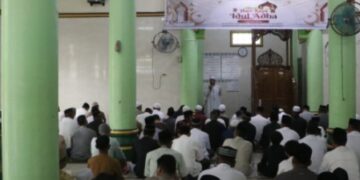 Kodim 0104/Aceh Timur Gelar Sholat Idul Adha 1445 H di Masjid At-Taqwa