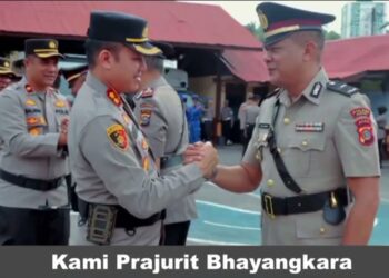 Kapolres Sabang Dapat Hadiah Lagu Dari Danlanud pada Hari Bhayangkara