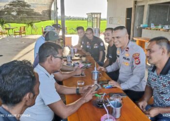 Kapolsek Pante Bidari Saiful Bahri Silaturahmi Dengan Jurnalis Perbatasan